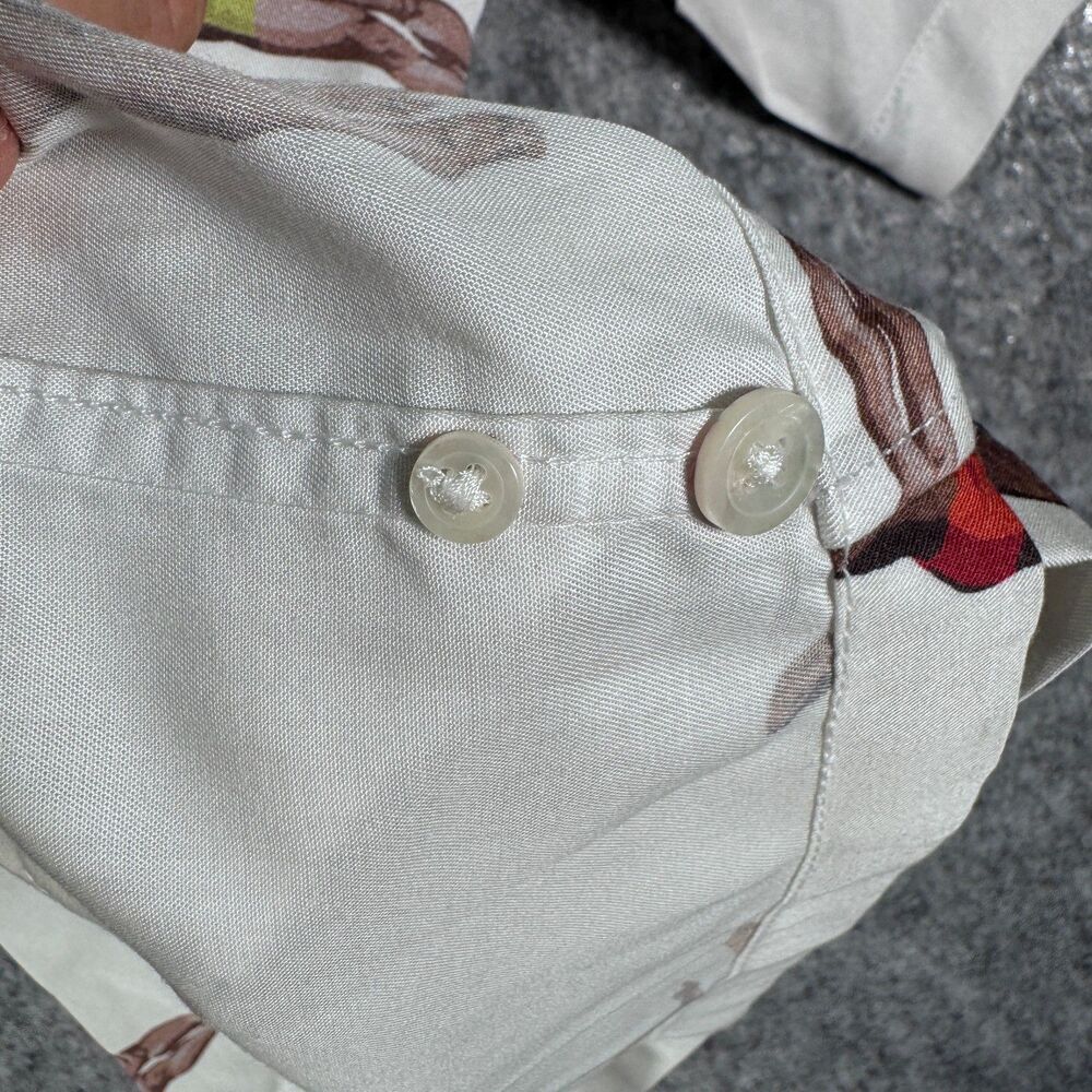 Todd Snyder Camp Shirt Mens XL White Loop Collar Diver Tencel Pocket Untucked - Picture 7 of 11